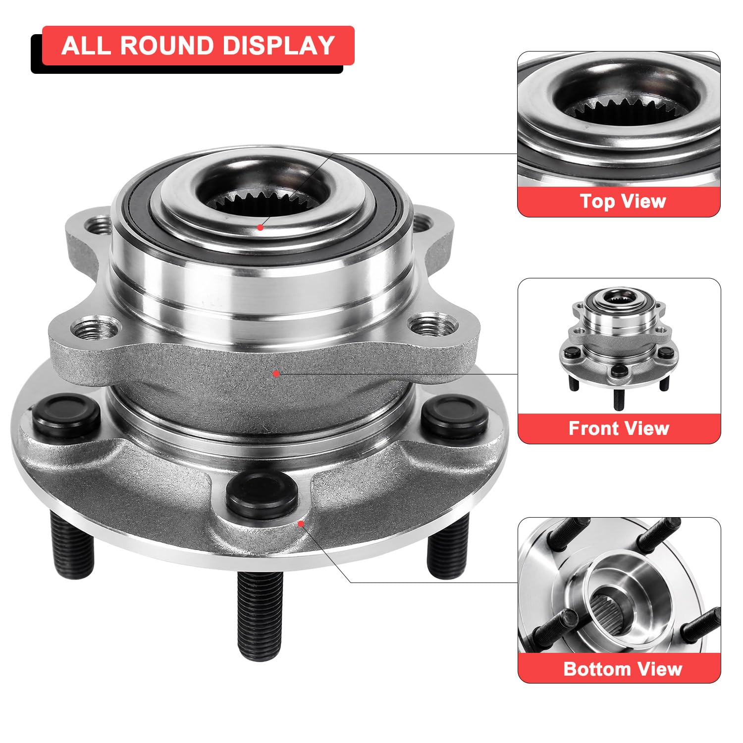 まる　BILIGER Amazon.com: MotorbyMotor 512498 Front or Rear Wheel Bearing Hubs